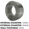 Grey semi-transparent pvc pipe 16mm*20mm, 1m – heavy duty pipe & hose fitting uk