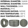 Grey semi-transparent pvc pipe 16mm*20mm, 1m – heavy duty pipe & hose fitting uk