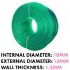 Green semi-transparent pvc pipe 10mm*13mm, 1m – heavy duty pipe & hose fitting uk