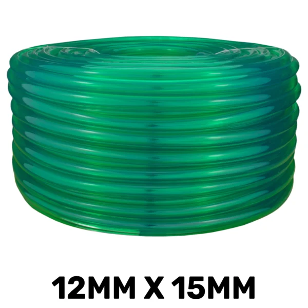 Green semi-transparent pvc pipe 12mm*15mm, 1m – heavy duty pipe & hose fitting uk