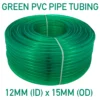 Green semi-transparent pvc pipe 12mm*15mm, 1m – heavy duty pipe & hose fitting uk