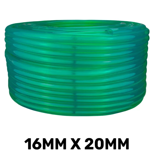 Green semi-transparent pvc pipe 16mm*20mm, 1m – heavy duty pipe & hose fitting uk