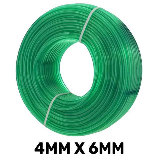 Green semi-transparent pvc pipe 4mm x 6mm, 1m – heavy duty pipe & hose fitting uk