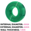 Green semi-transparent pvc pipe 4mm x 6mm, 1m – heavy duty pipe & hose fitting uk
