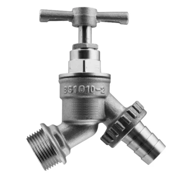Garden bib tap brass nickel plated 3/4 inch bspm inlet – heavy duty outdoor garden tap uk