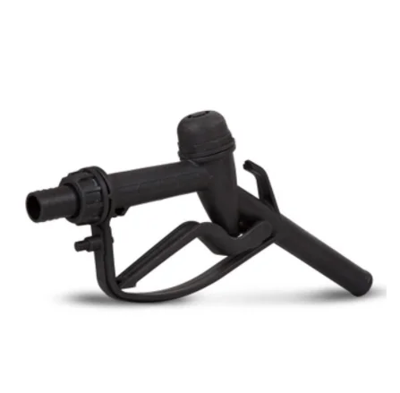 Fuel gun black 1" barb inlet - 25mm outlet – heavy duty fuel dispensing gun uk