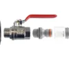Ibc 2 inch s60x6 cap with 3/4 inch bsp lever valve and max flo hose – home diy accessory uk
