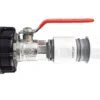 Ibc 2 inch s60x6 cap with 3/4 inch bsp lever valve and max flo hose – home diy accessory uk