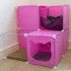Kitty cubby cat cube play tower midi in cream – premium pet accessory for dogs & cats uk