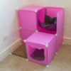Kitty cubby cat cube play tower midi in cream – premium pet accessory for dogs & cats uk