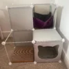 Kitty cubby cat cube play tower midi in cream – premium pet accessory for dogs & cats uk