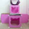 Kitty cubby cat cube play tower midi in cream – premium pet accessory for dogs & cats uk