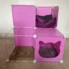 Kitty cubby cat cube play tower midi in cream – premium pet accessory for dogs & cats uk