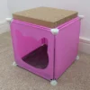 Gray kitty cubby cat cube play house mini – premium pet accessory for dogs & cats uk