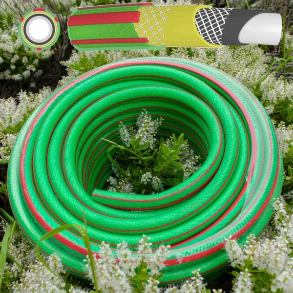 Premium garden hose set green 30m – kink-free heavy duty garden hose pipe uk