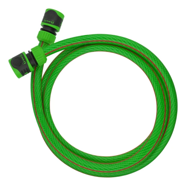 Premium garden hose green 9m with green lock connectors – kink-free heavy duty garden hose pipe uk