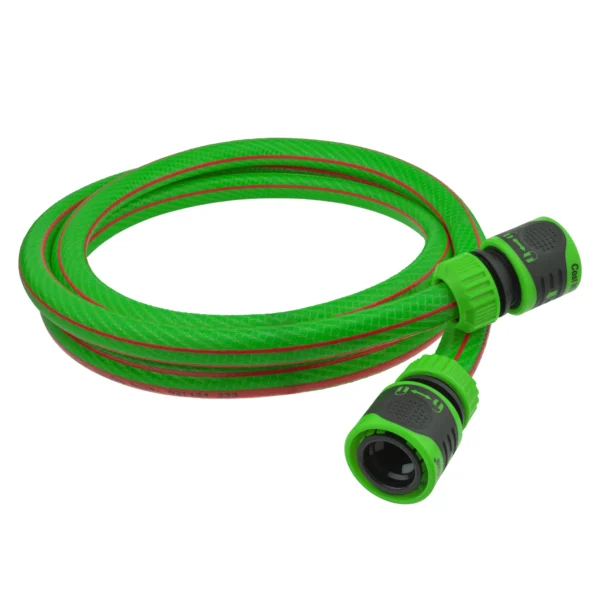 Premium garden hose green 9m with green lock connectors – kink-free heavy duty garden hose pipe uk