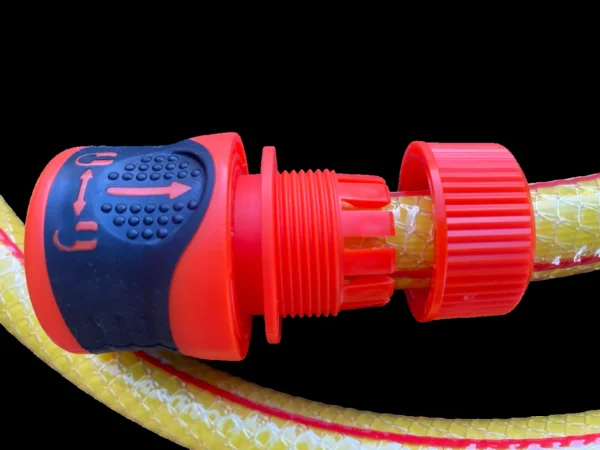 Premium garden hose yellow with orange lock connectors – kink-free heavy duty garden hose pipe uk, 10m