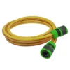 Premium garden hose yellow 9m with green lock connectors – kink-free heavy duty garden hose pipe uk