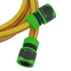 Premium garden hose yellow 9m with green lock connectors – kink-free heavy duty garden hose pipe uk