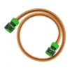 Premium garden hose yellow 9m with green lock connectors – kink-free heavy duty garden hose pipe uk