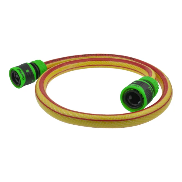 Premium garden hose yellow 9m with green lock connectors – kink-free heavy duty garden hose pipe uk