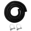 Corrugated pipe 1. 25 inch (32mm) 30m with 2 x double wire clips set – heavy duty pipe & hose fitting uk