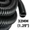 Corrugated pipe 1. 25 inch (32mm) 30m with 2 x double wire clips set – heavy duty pipe & hose fitting uk