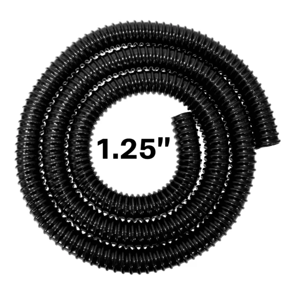 Corrugated pipe 1. 25 inch (32mm) 30m with 2 x double wire clips set – heavy duty pipe & hose fitting uk