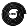 Corrugated pipe 1. 25 inch (32mm) 30m with 2 x double wire clips set – heavy duty pipe & hose fitting uk