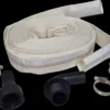Lay flat set g heavy duty 2 inch 30m pipe and hose fitting with 4x hose clips female thread and elbow male connector uk