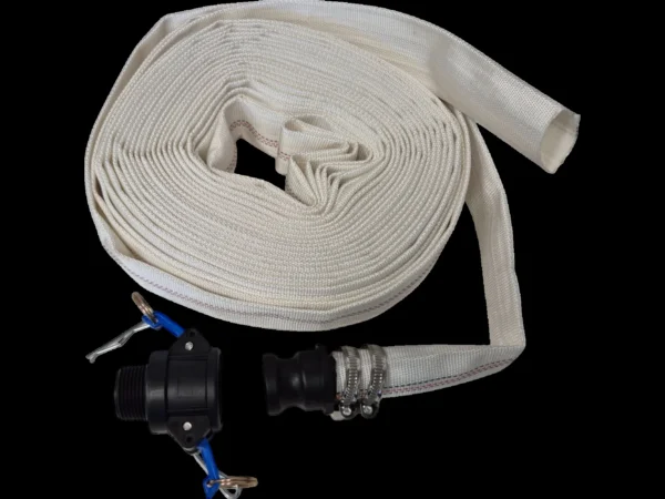 Lay flat set j 2 inch 30m heavy duty pipe & hose fitting with 2x hose clips and camlock type b plus cam type e uk