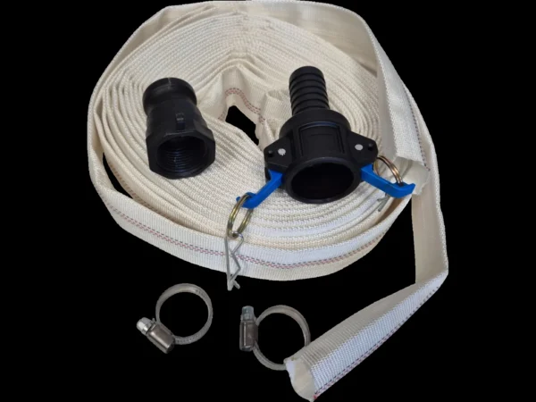 Lay flat set k 2 inch 30m heavy duty pipe & hose fitting with hose clips and camlock type c plus cam type a uk