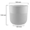 Luca pot without hole 140mm white – luca decorative garden plant pot uk