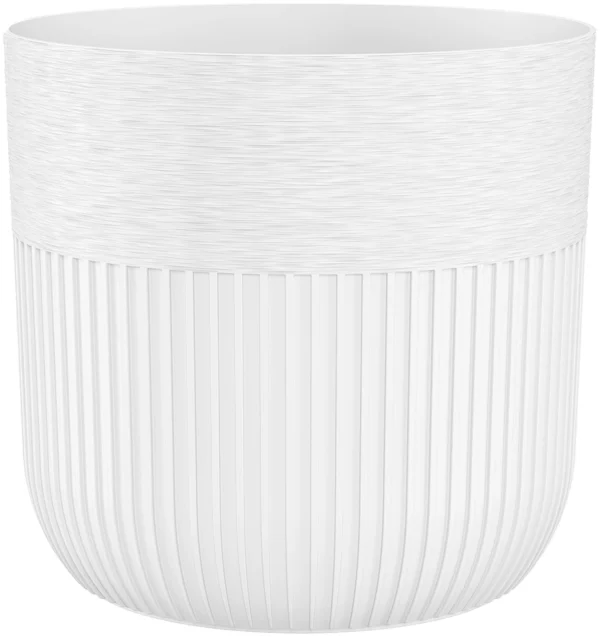 Luca pot without hole 160mm white – luca decorative garden plant pot uk