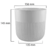 Luca pot without hole 160mm white – luca decorative garden plant pot uk