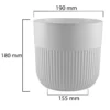 Luca pot without hole 190mm white – luca decorative garden plant pot uk