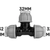 Mdpe tee 32mm – heavy duty pipe & hose fitting uk