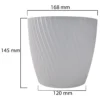 Mika pot with saucer 170mm white – home diy accessory uk