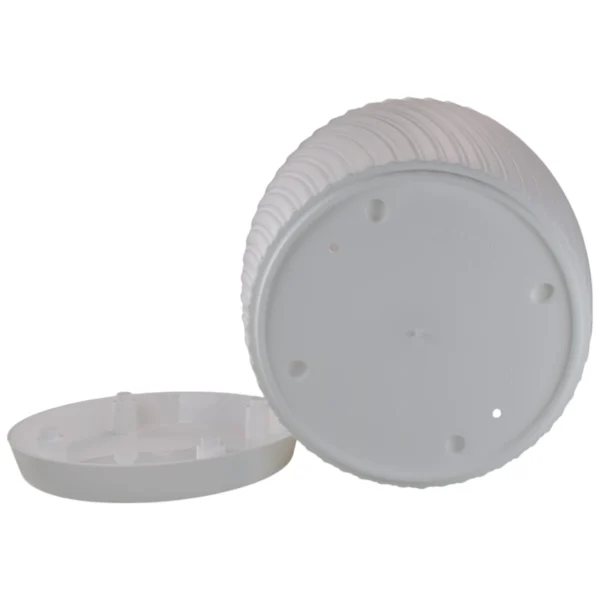 Mika pot with saucer 170mm white – home diy accessory uk