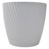 Mika pot with saucer 170mm white – home diy accessory uk