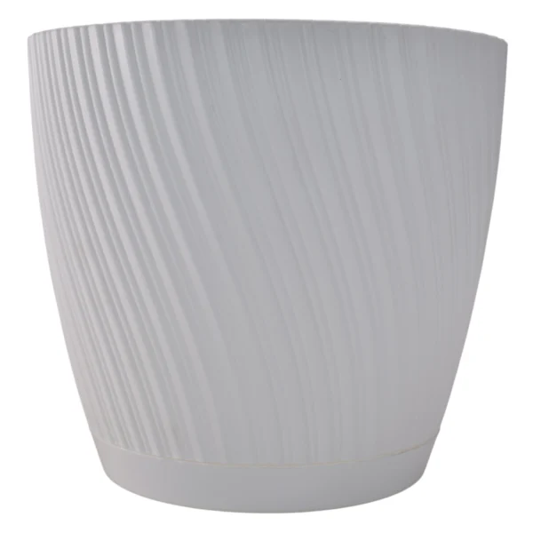 Mika pot with saucer 170mm white – home diy accessory uk