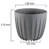 Mira pot without hole 130mm gray – mira decorative garden plant pot uk