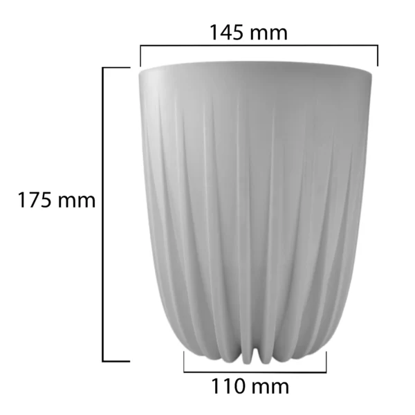 Mira pot without hole 145mm white – mira decorative garden plant pot uk