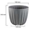 Mira pot without hole 160mm gray – mira decorative garden plant pot uk