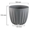 Mira pot without hole 180mm gray – mira decorative garden plant pot uk