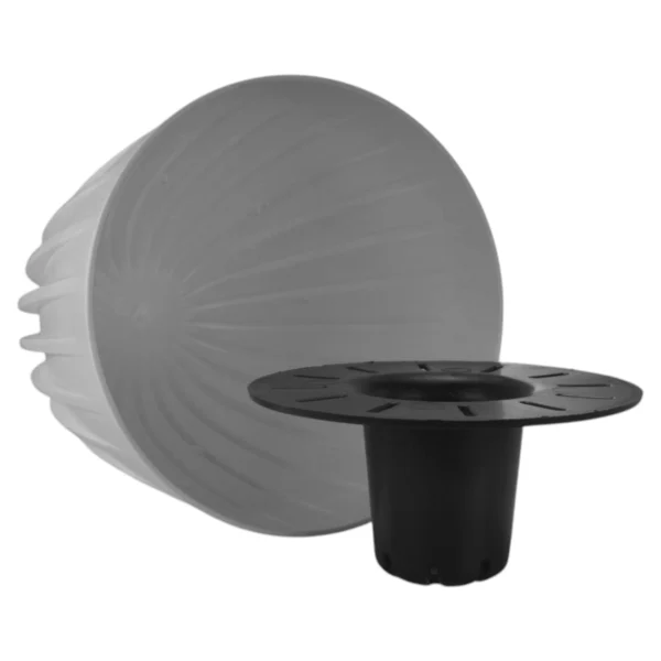 Mira pot without hole 190mm white – mira decorative garden plant pot uk