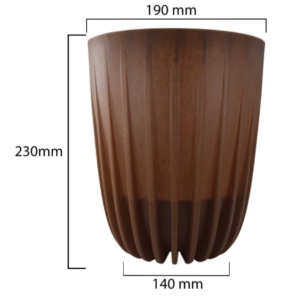 Mira pot without hole 190mm eco wood – mira decorative garden plant pot uk
