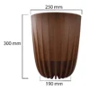 Mira pot without hole 250mm eco wood – home diy accessory uk