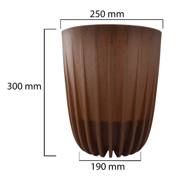 Mira pot without hole 250mm eco wood – home diy accessory uk